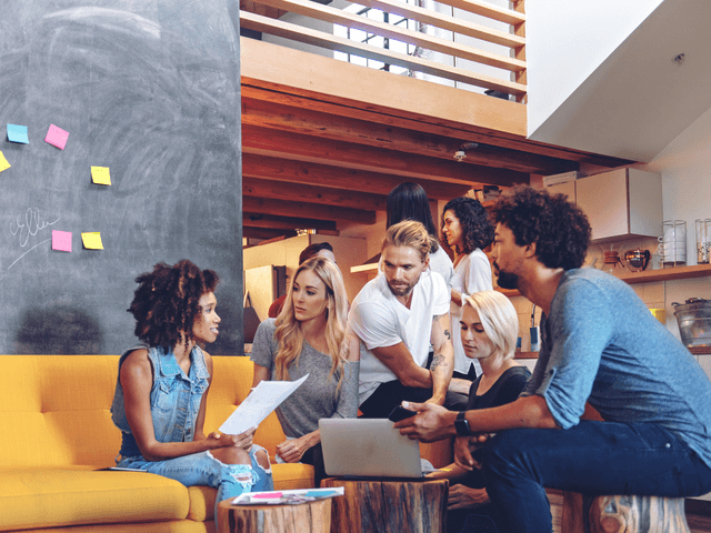 Entrepreneur presenting their business idea